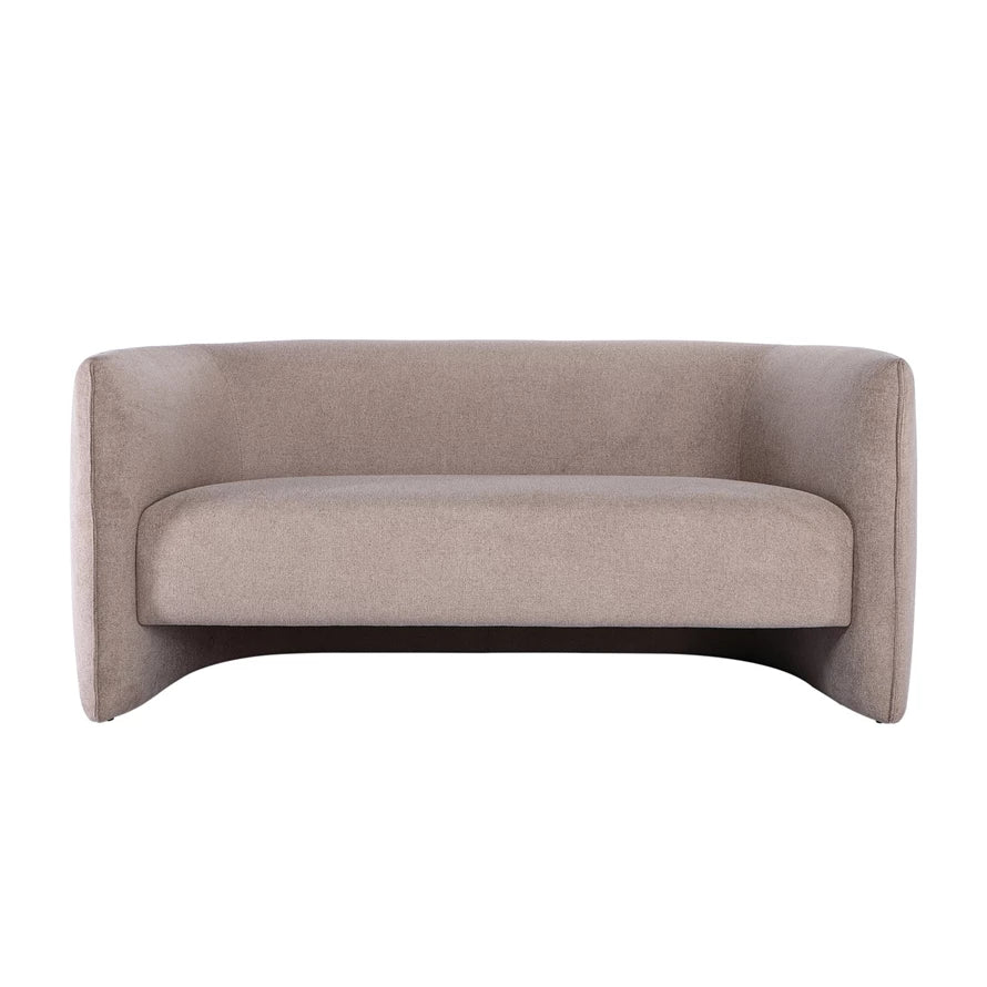 Upholstered Curved Sofa