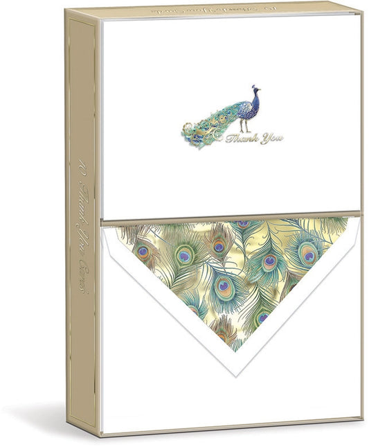 Boxed Notecards - Peacock/Thank You