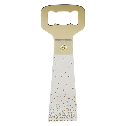 Acrylic/Gold Confetti Bottle Opener