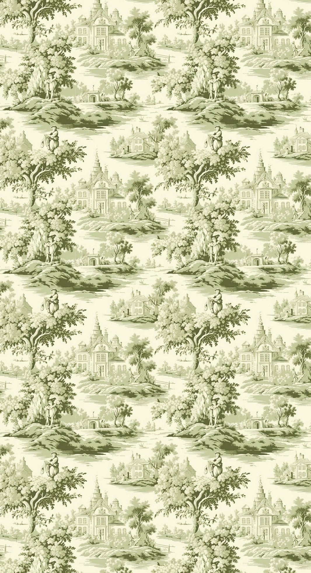 Guest Napkin - Green Toile