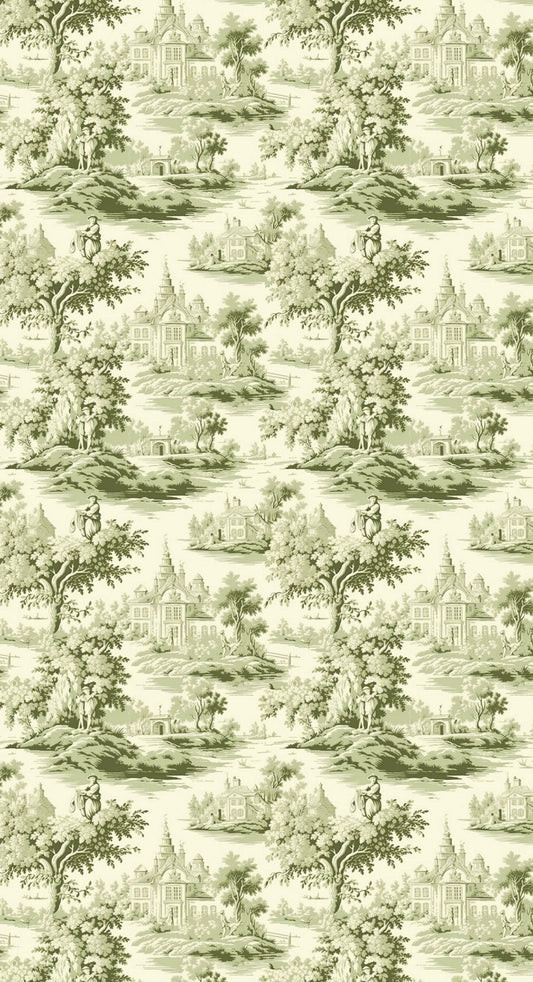 Guest Napkin - Green Toile