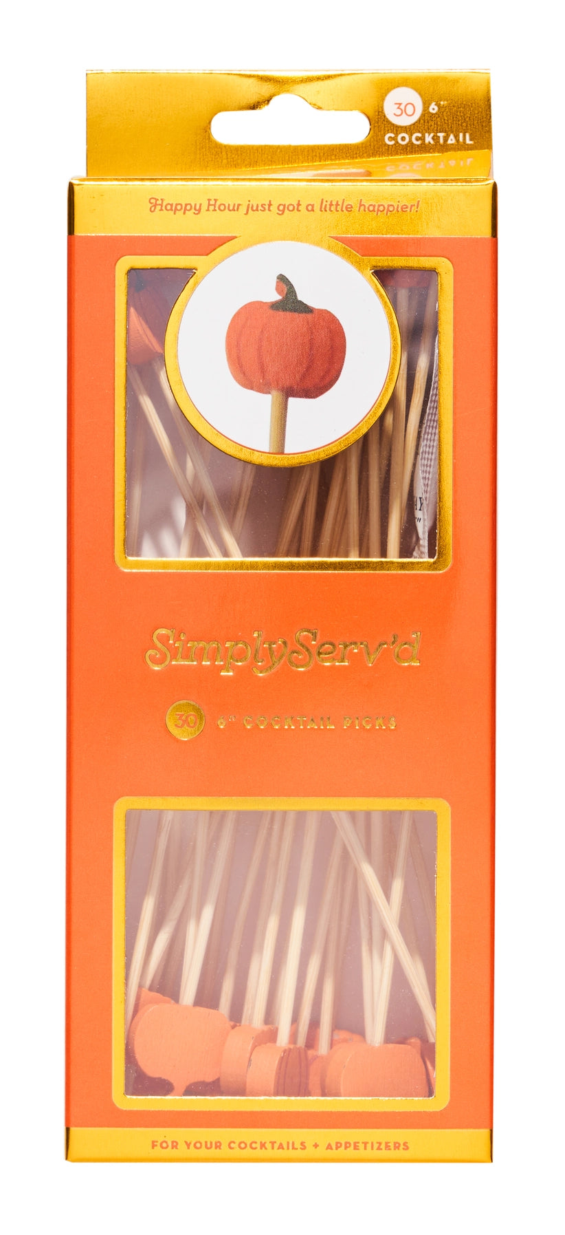 Bamboo Picks - Pumpkin