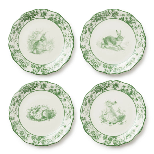 Garden Bunny Plate Assortment S/4