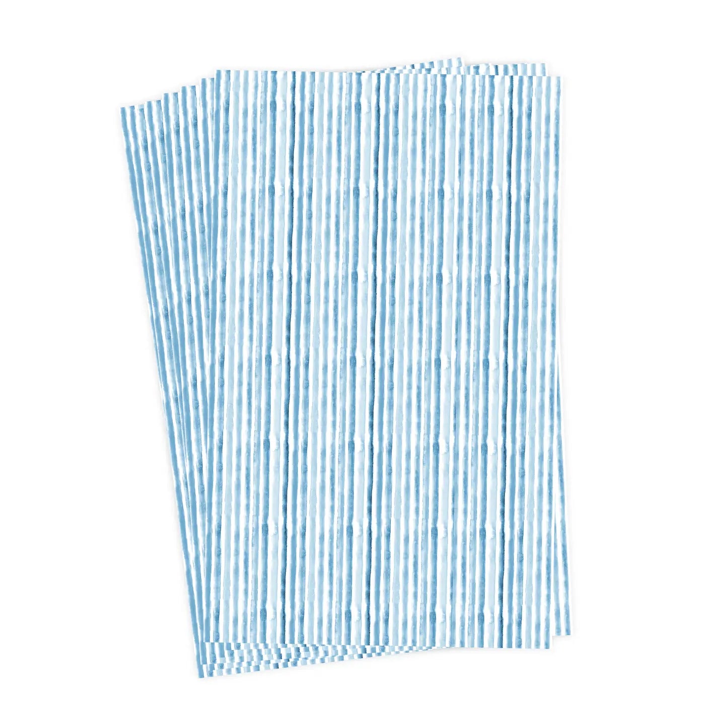 Guest Napkin - Blue Watercolor Stripe