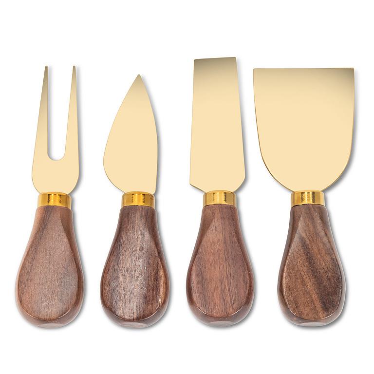 Walnut Cheese Knives S/4