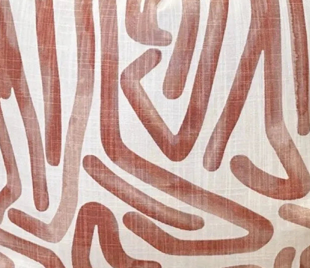 Salmon Striped Abstract Pillow - 12x20