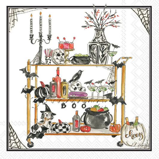 Cocktail Napkin - Halloween Bar Cart