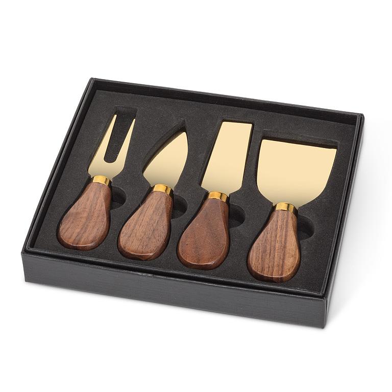 Walnut Cheese Knives S/4