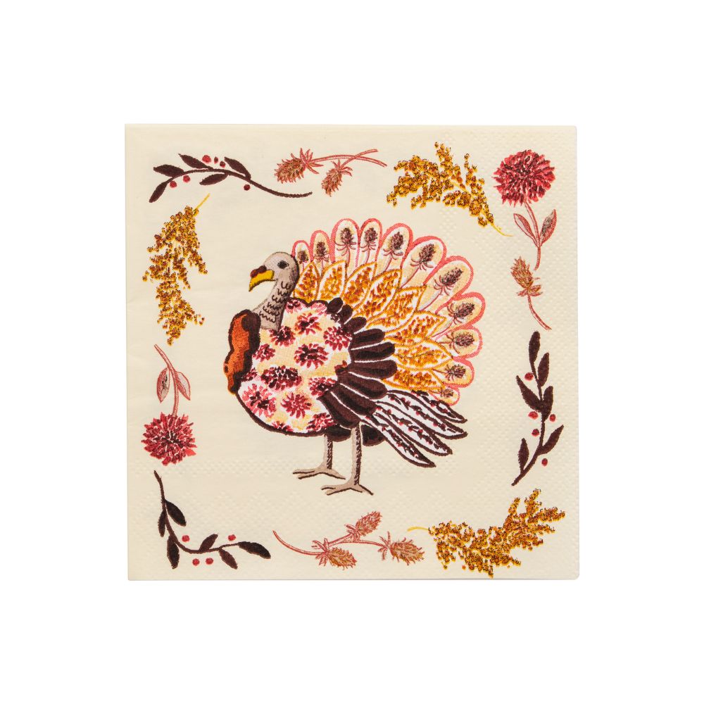 Cocktail Napkin - Amber Harvest Turkey