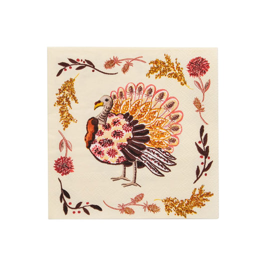 Cocktail Napkin - Amber Harvest Turkey