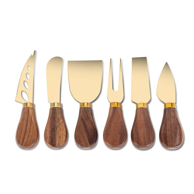 Walnut Cheese Knives S/6