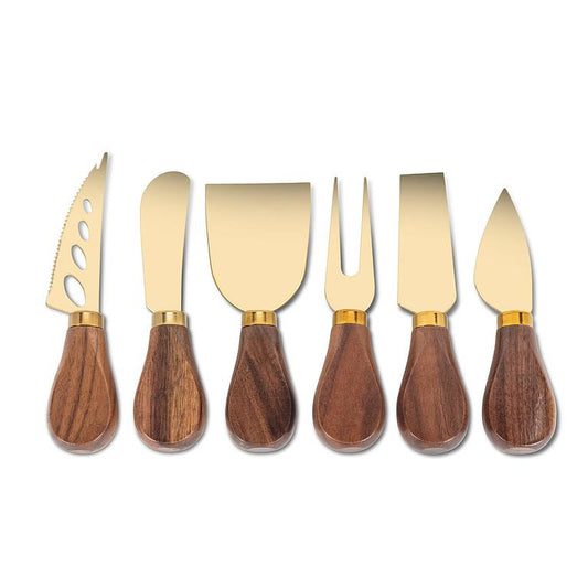 Walnut Cheese Knives S/6
