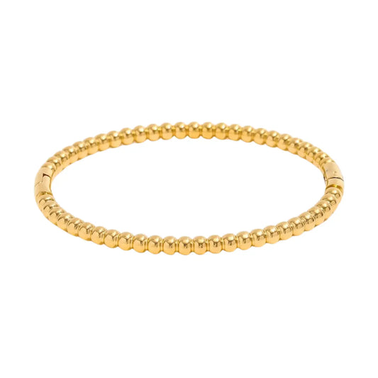 Beaded Gold Bangle Braclelet