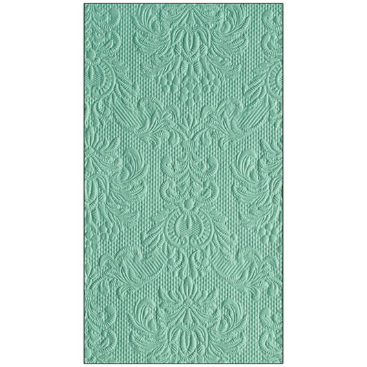 Guest Napkin - Aqua Damask