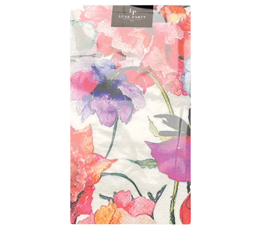 Guest Napkin - Red Flowers