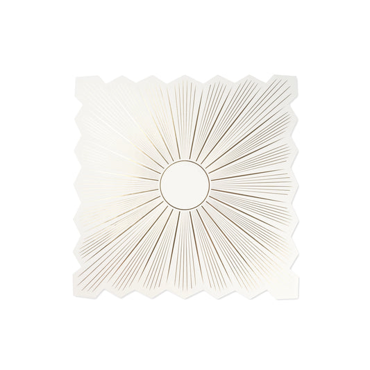 Paper Placemat - White/Gold Sunburst