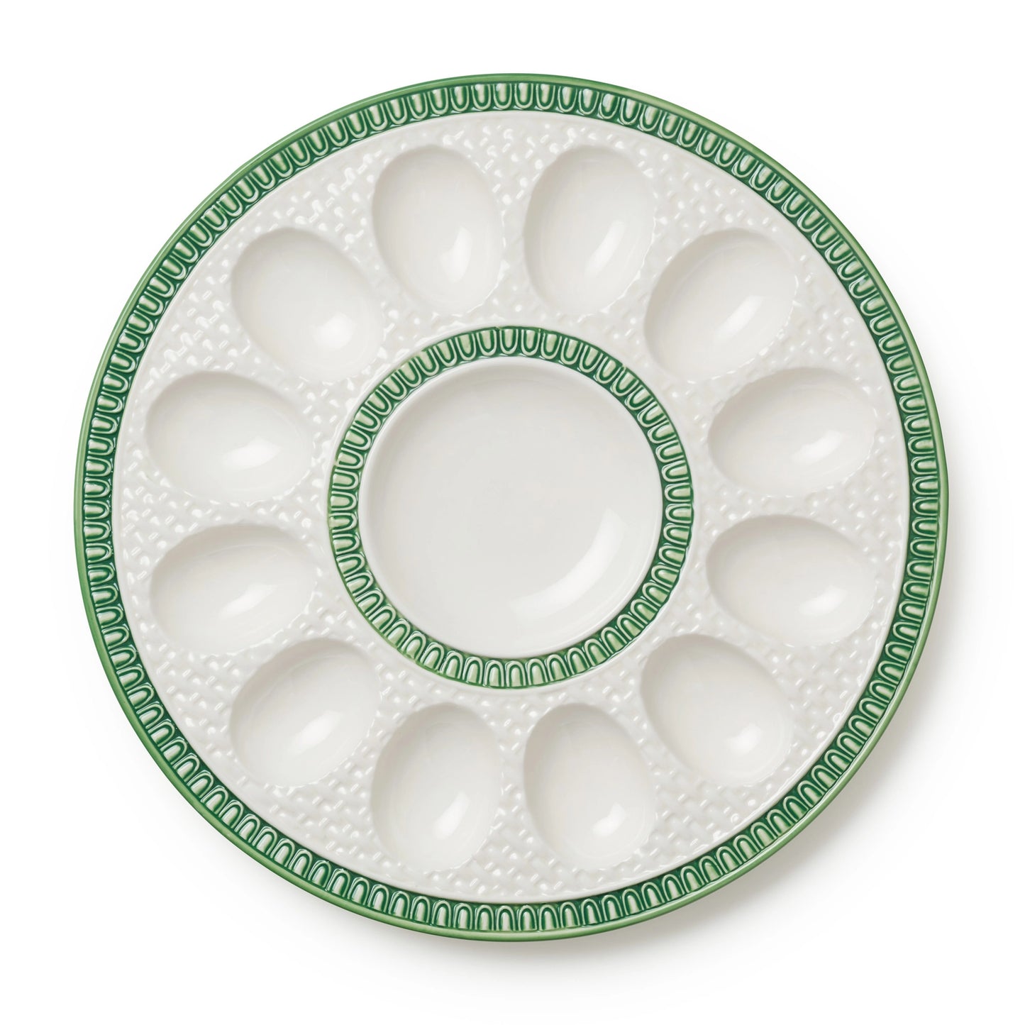 Rattan Embossed Egg Plate