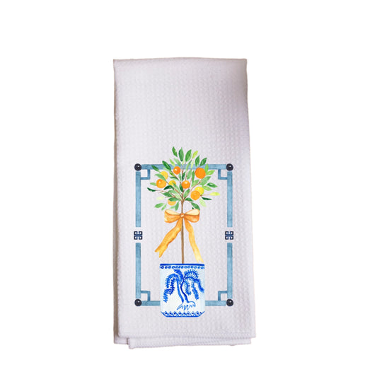Tea Towel - Orange Blossom Topiary