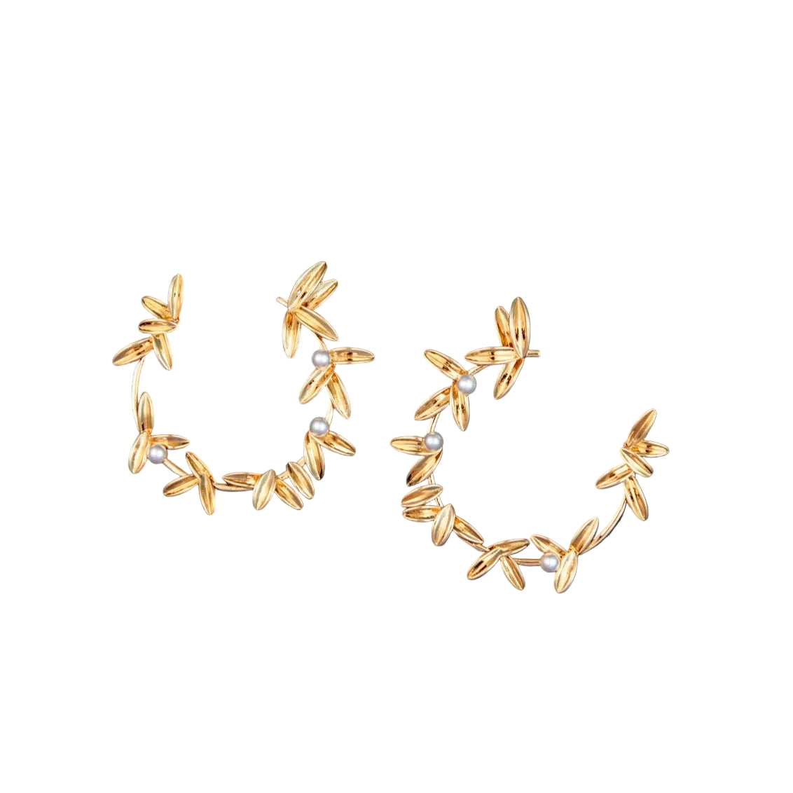 Pearl Wreath Hoop Earring