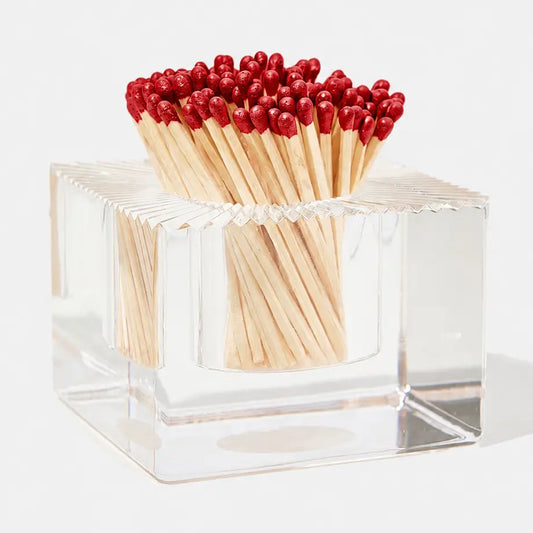 Acrylic Match Striker - Square/Metallic Red Matches