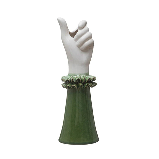 Ruffled Hand Vase