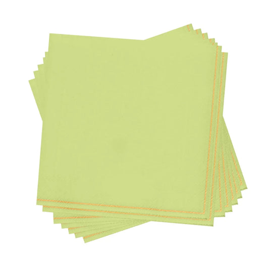 Cocktail Napkin - Lime/Gold Stripe