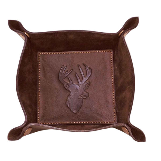 Leather Embossed Valet Tray - Deer