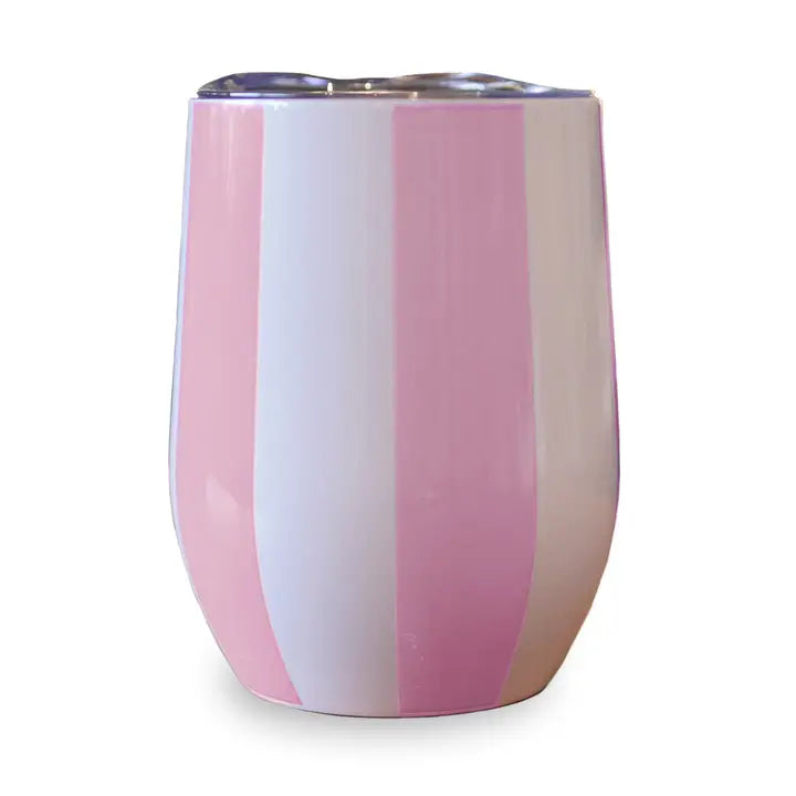 Short Tumbler - Pink & White