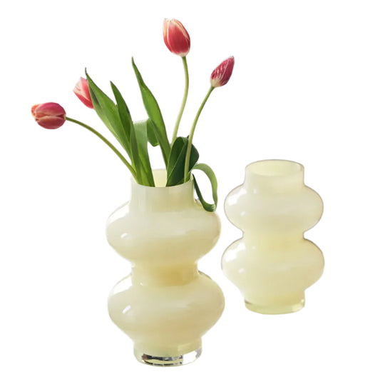 Decorative Glass Vase - Yellow