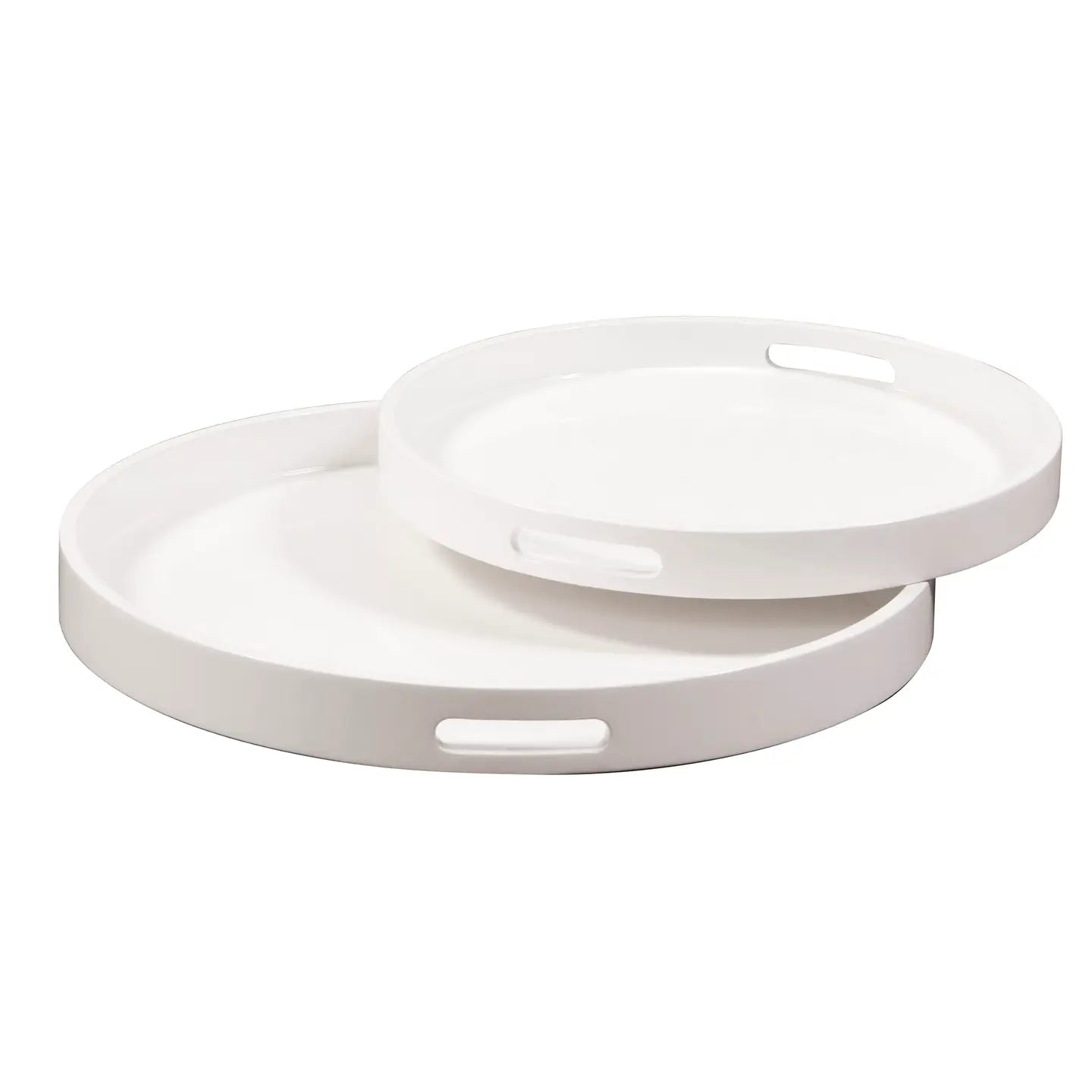 White Lacquer Round Tray