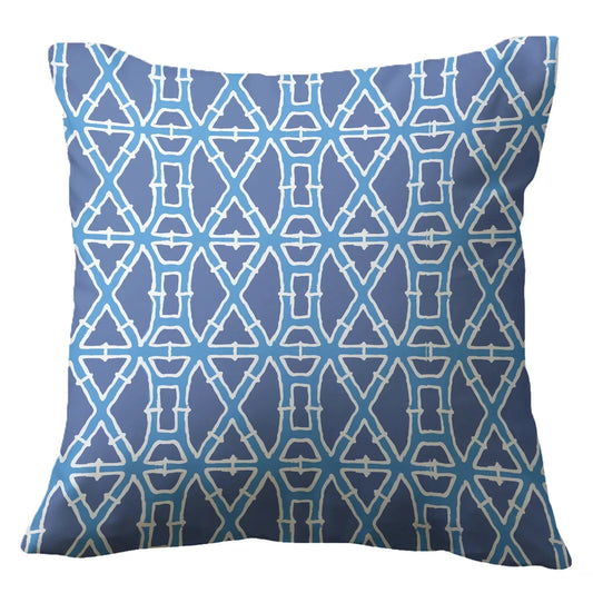 Deep Blue Bamboo Pillow - 20x20