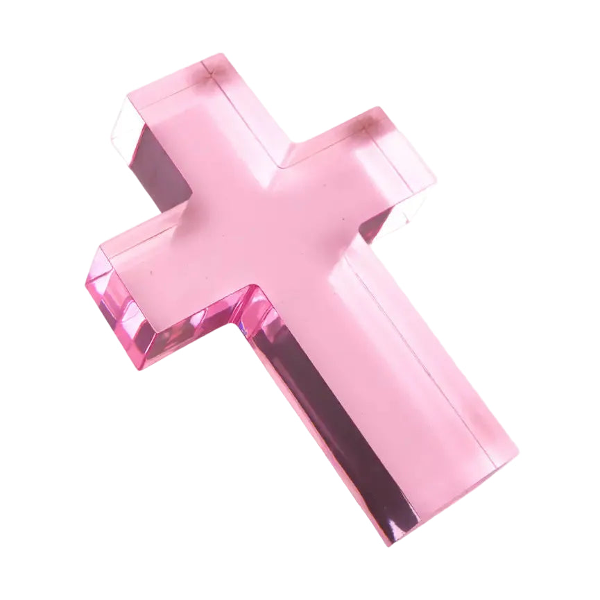 Acrylic Cross - Small/Pink