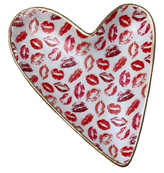 Lips Ceramic Heart Tray