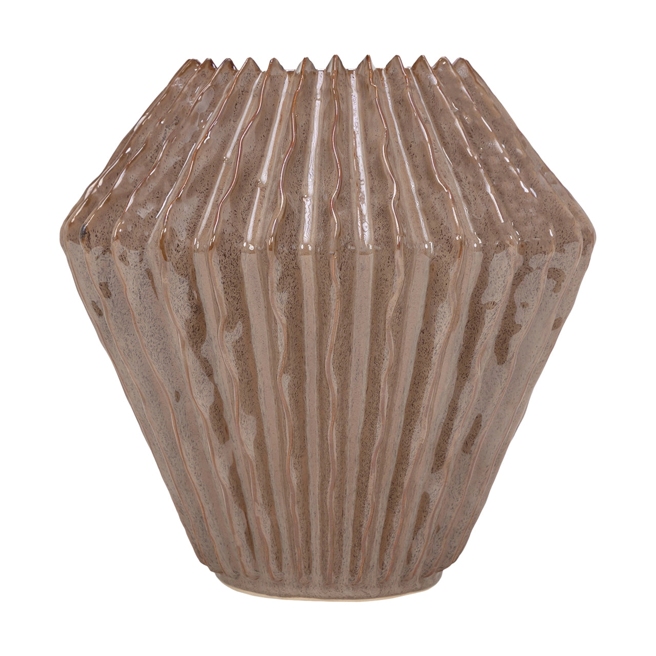 Mocha Ridge Vase - Oversized