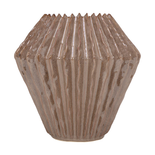 Mocha Ridge Vase - Oversized