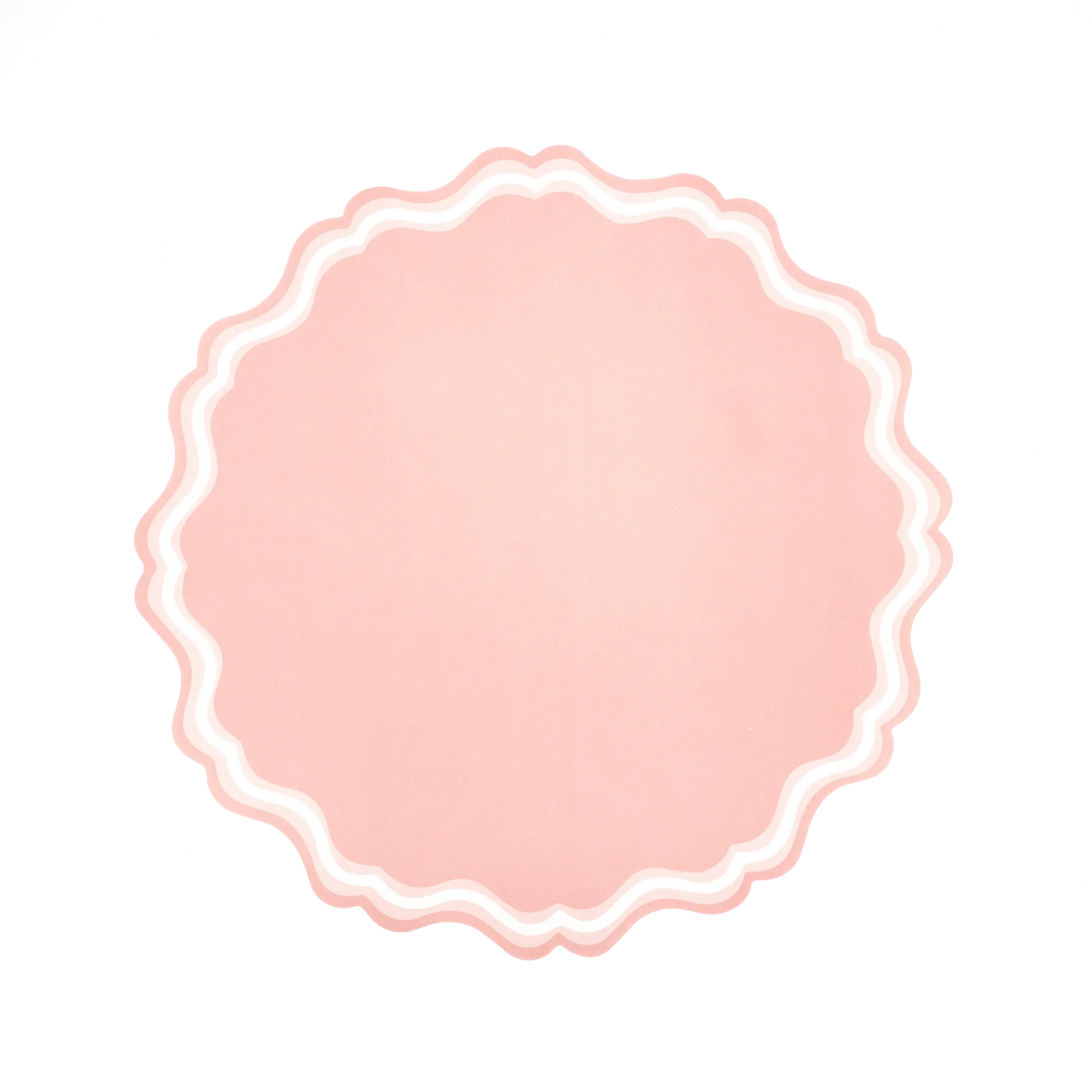 Paper Placemat - Apricot Scalloped