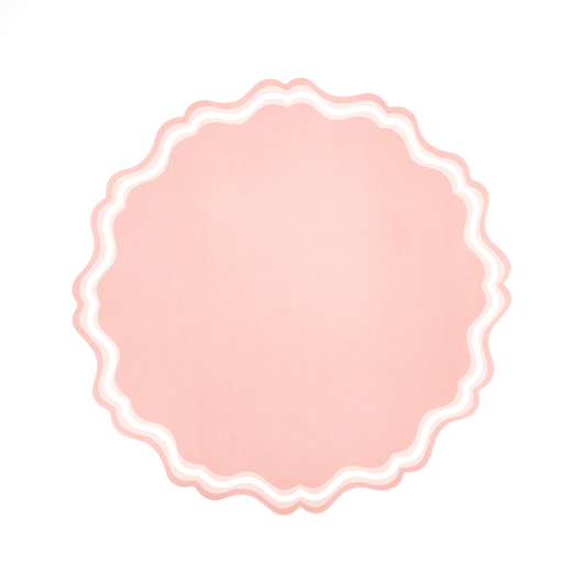 Paper Placemat - Apricot Scalloped