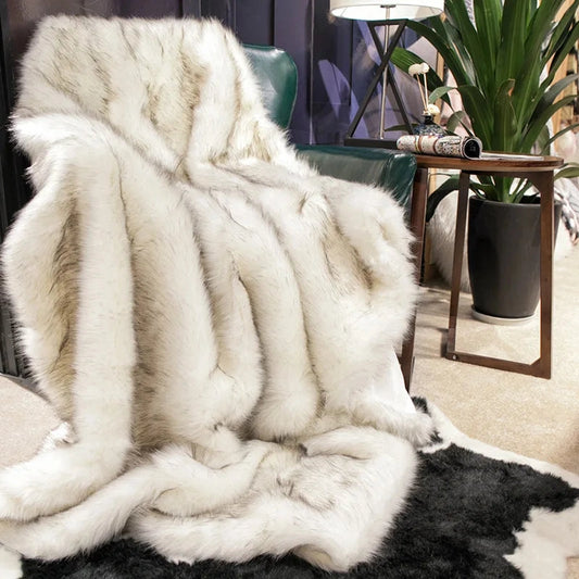 Faux Fur Throw - Snow