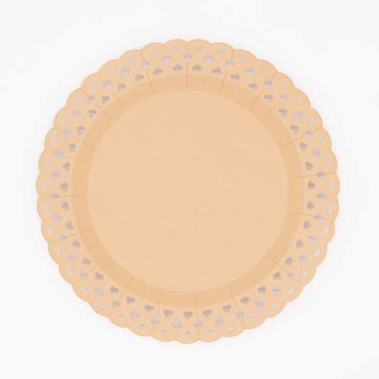 Paper Plate (Large) - Nude Basketweave