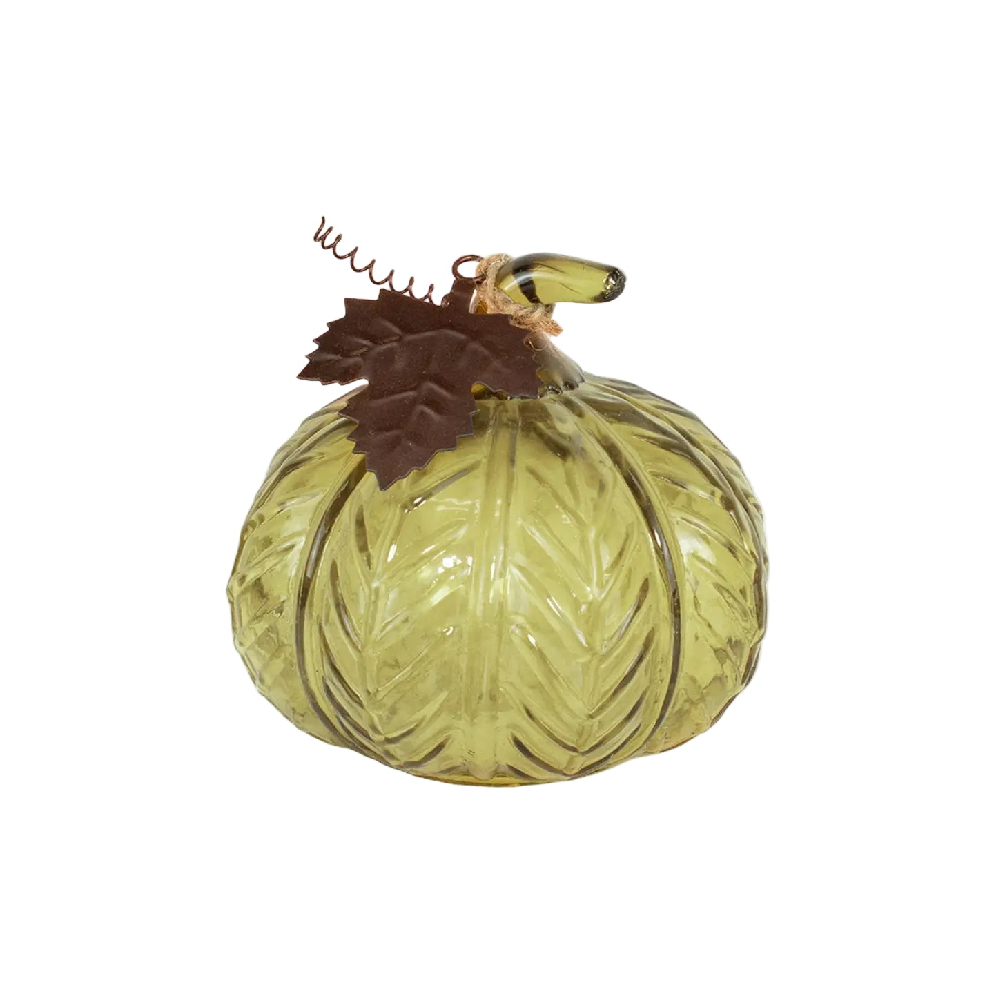 Green Glass Pumpkin