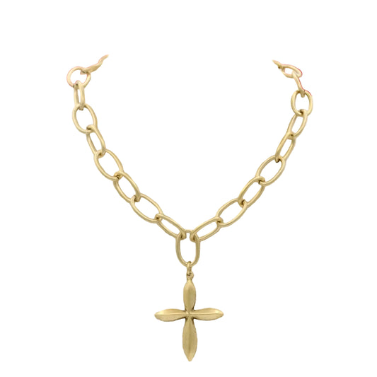 Gold Cross Chain Necklace