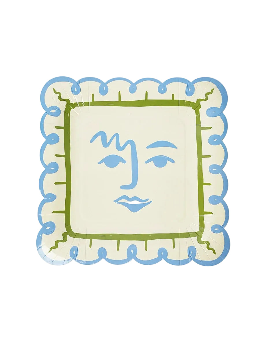 Paper Plate (Large) - Scalloped Faces