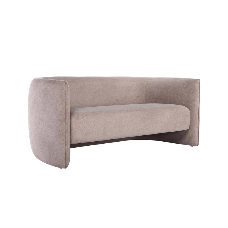 Upholstered Curved Sofa