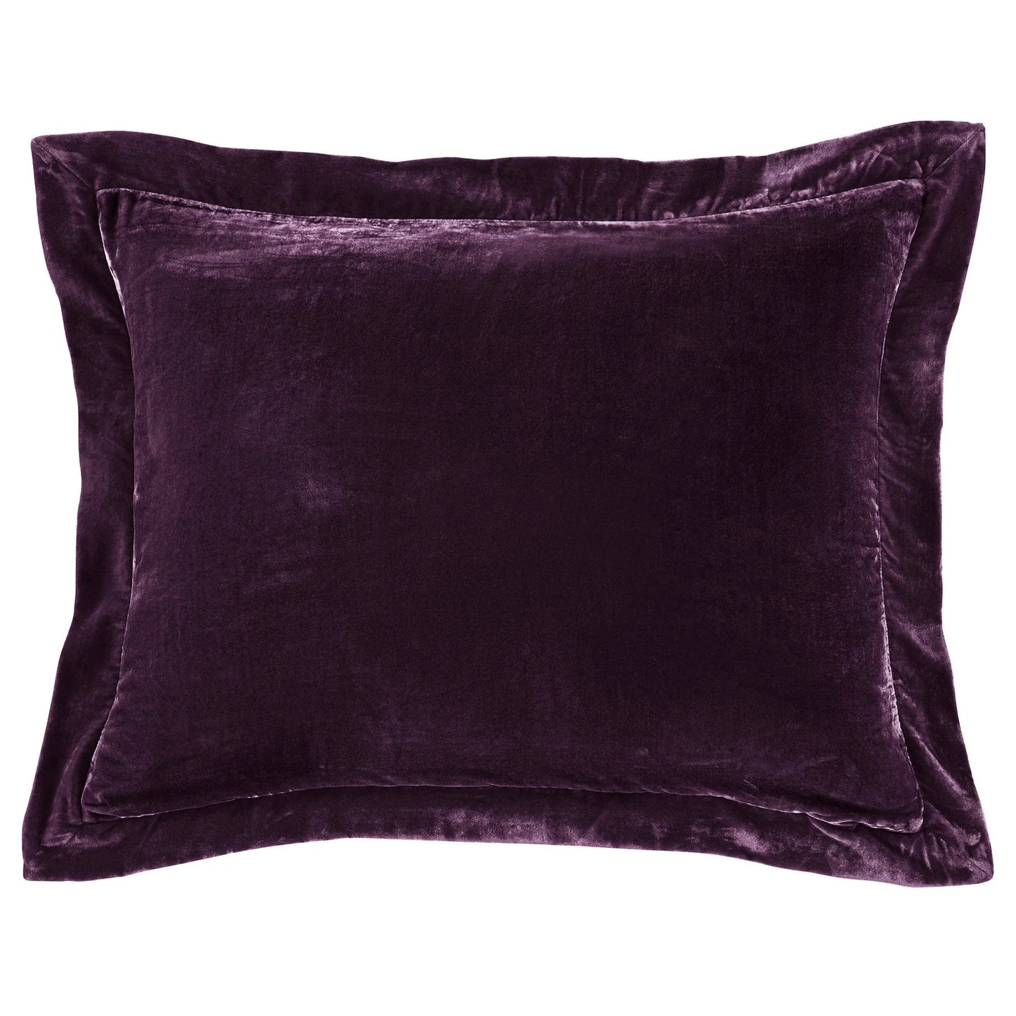 Stella Velvet Flanged Dutch Euro Pillow - 27x39/Dark Violet