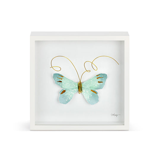 Butterfly Shadow Box - Light Blue