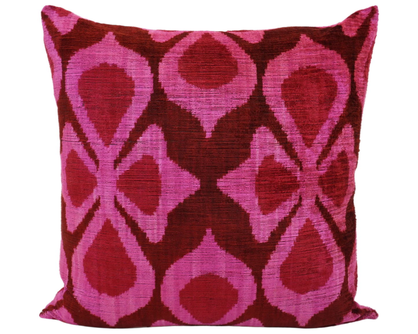 Ikat Maroon Pink - 24x24