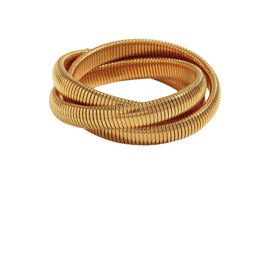 Gold Stretch Twist Bracelet