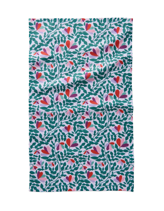 Tea Towel - Spring Wavy Leaves