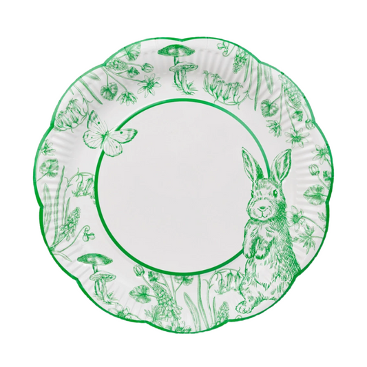 Paper Plate (Large) - Mint Rabbit