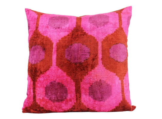 Ikat Pink & Red - 20x20